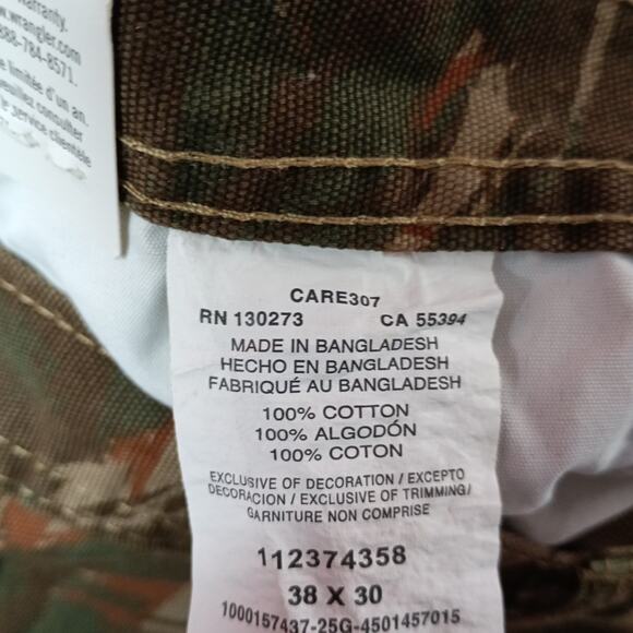 Wrangler Utility Double Knee Pants Men's Size 38x30 Micro Brush Camo Relaxed - Picture 5 of 7